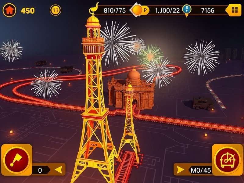 Golden Wheels Saga game screenshot showing Mumbai track